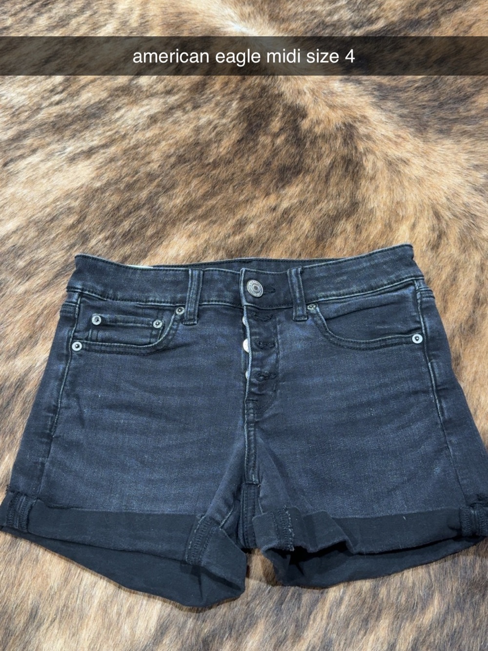 American Eagle Outfitters Black Jean Shorts
